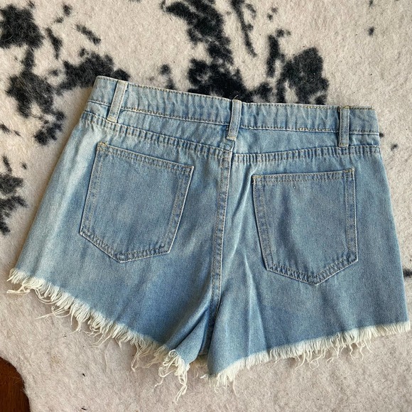 Button Down denim mini skort - Picture 7 of 14